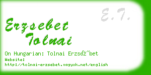 erzsebet tolnai business card